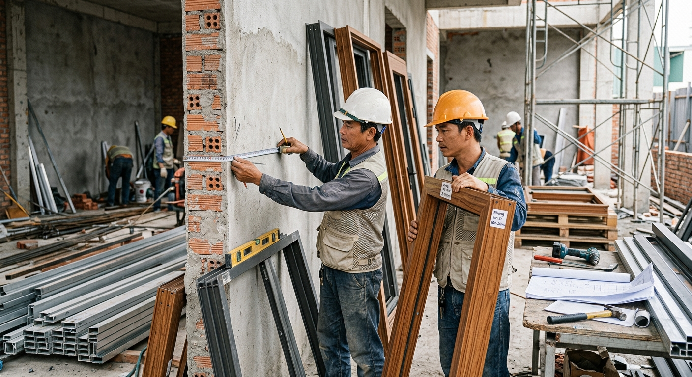 Các phương pháp phân loại và cách chọn khung cửa thép theo độ dày tường thực tế